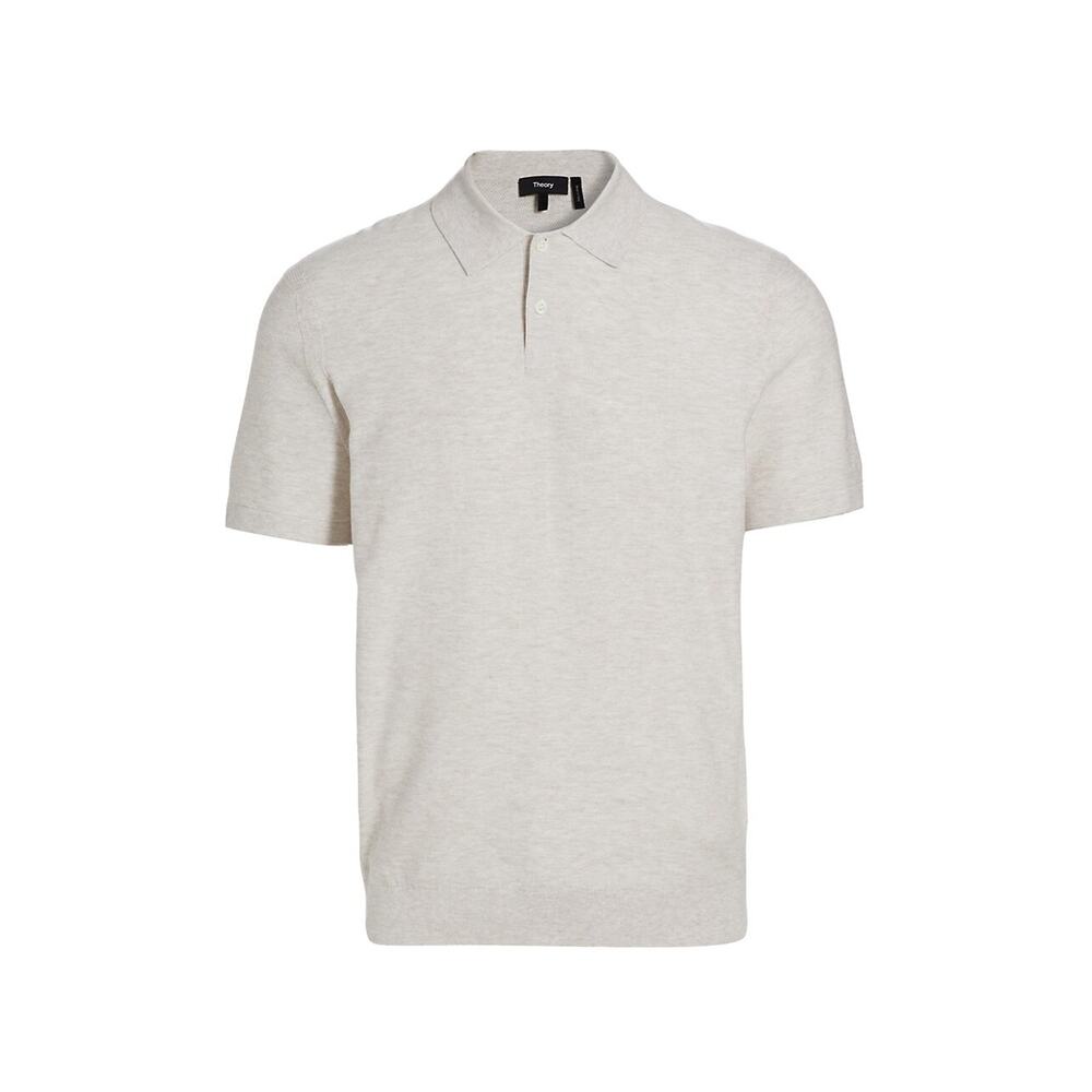 Theory 'Goris' White Short Sleeve Polo Shirt Size S